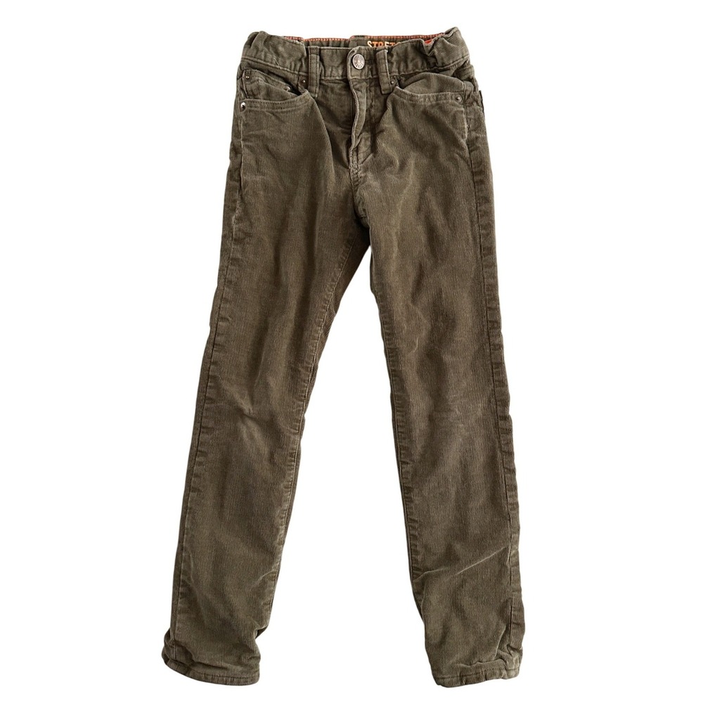 Crewcuts Lined Cotton Olive Green Corduroy Pants Kids Size 7 G7634